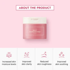 Beet Refresh Pad -Wishtrend Comestics Store beet refresh pad thumbnail 03 info1